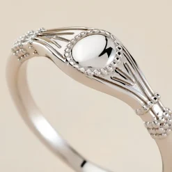 Histoire d'Or Chevalière Azteque argent blanc