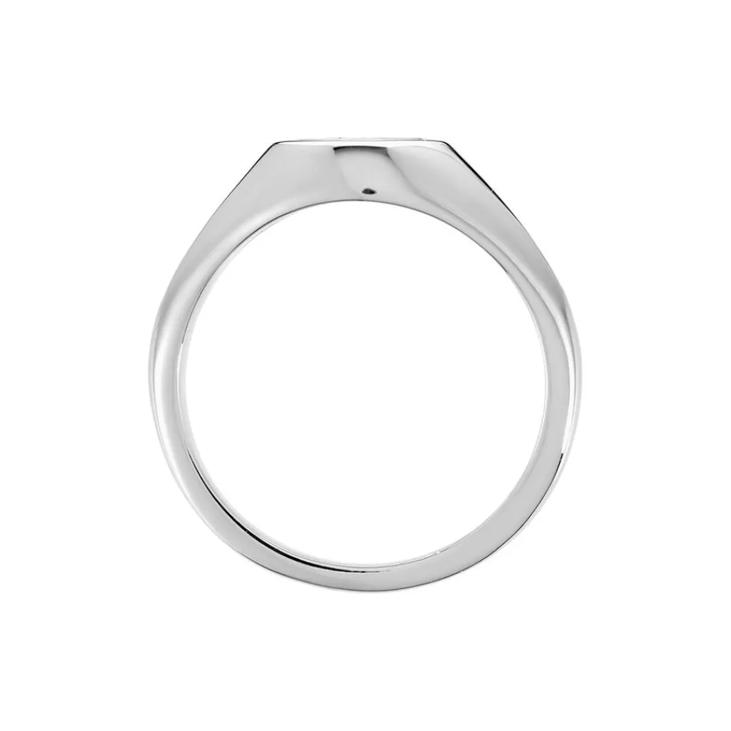 Histoire d'Or Chevalière Chesley Argent Blanc Oxyde De Zirconium Hot