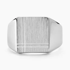 Histoire d'Or Chevalière Cillian Argent Blanc Hot