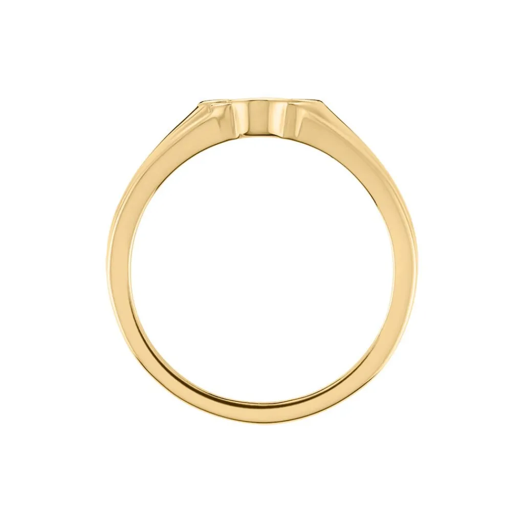 Histoire d'Or Chevalière Cosma Plaqué Or Jaune Oxyde De Zirconium New