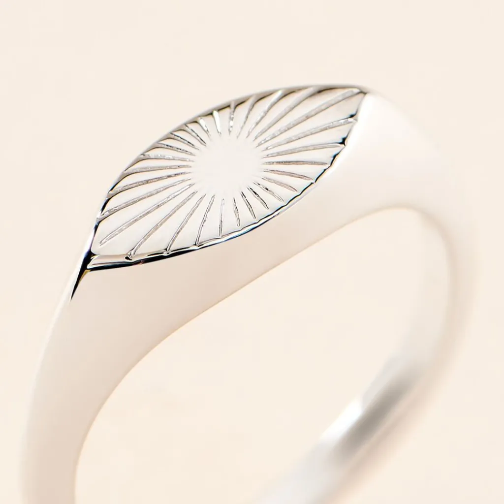 Histoire d'Or Chevalière Dalia Argent Blanc Outlet