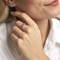 Histoire d'Or Chevalière Dalia Argent Blanc Outlet