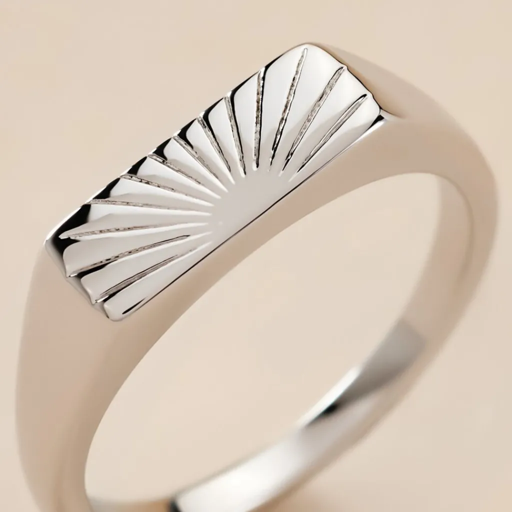 Histoire d'Or Chevalière Dotty Argent Blanc Best