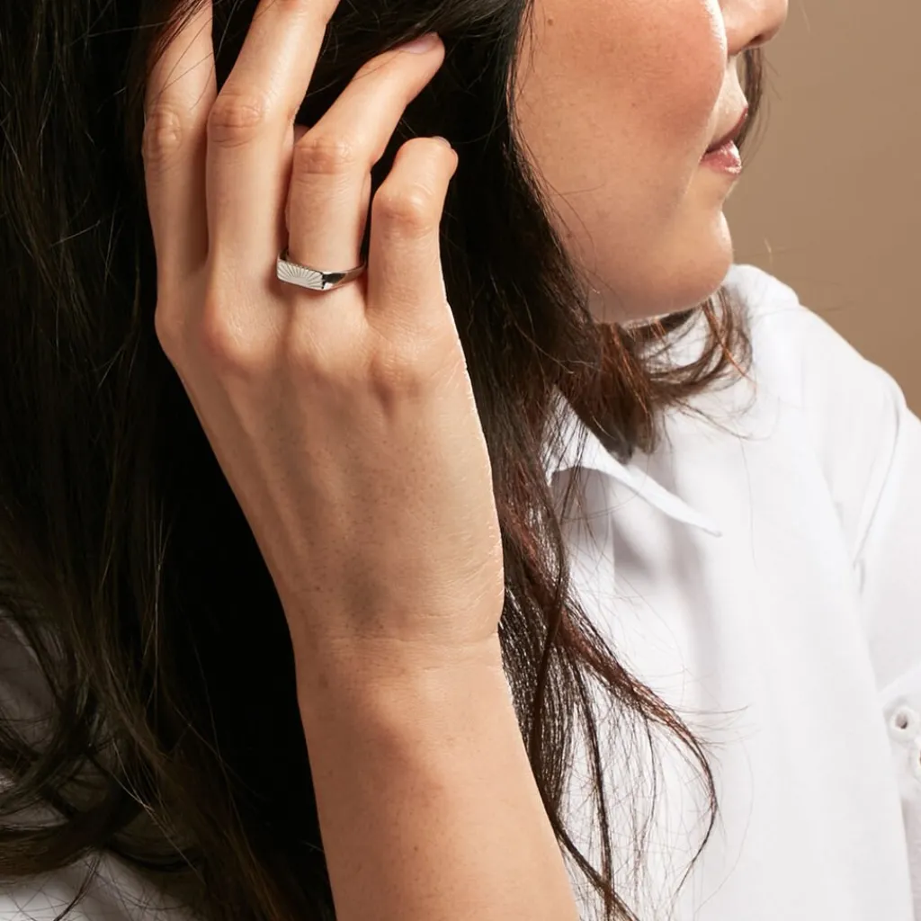 Histoire d'Or Chevalière Dotty Argent Blanc Best