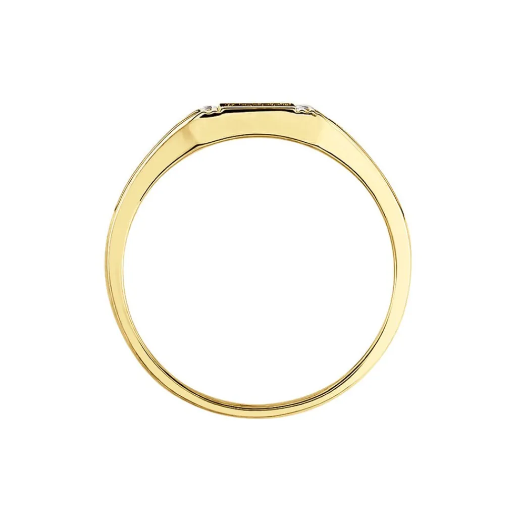 Histoire d'Or Chevalière Earl Or Jaune Diamant Hot