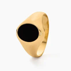 Histoire d'Or Chevalière Gerolt Ovale Or Jaune Onyx Online