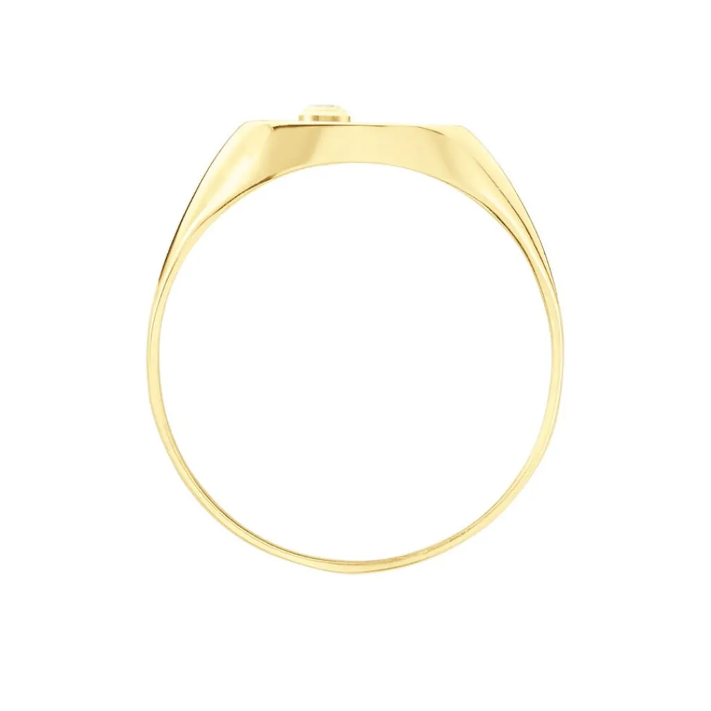Histoire d'Or Chevalière Glynn Or Jaune Onyx Diamant Clearance