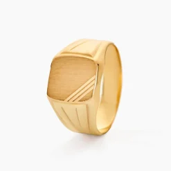 Histoire d'Or Chevalière Goliath Carree Diamantee Or Jaune Hot