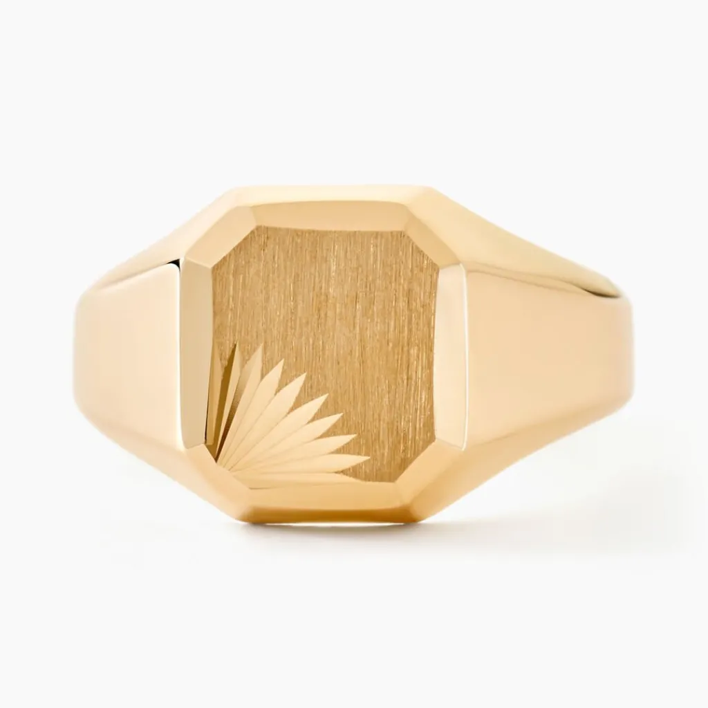 Histoire d'Or Chevalière Gregg Carree Diamantee Soleil Or Jaune Clearance