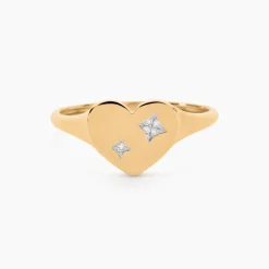 Histoire d'Or Chevalière Headley Or Jaune Diamant Discount