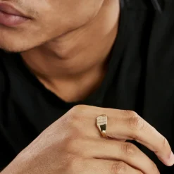 Histoire d'Or Chevalière Henry Plaque Or Jaune plaqué or jaune Outlet