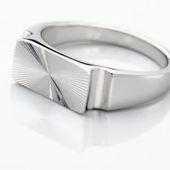 Histoire d'Or Chevalière Hosea Argent Blanc Hot