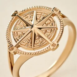 Histoire d'Or Chevalière Jet Plaqué Or Jaune