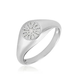 Histoire d'Or Chevalière Jima Argent Blanc New