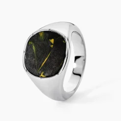 JOURDAN Chevalière Edom Acier Argenté Hot