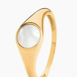 Histoire d'Or Chevalière Kent Or Jaune Nacre New