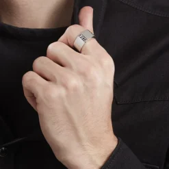 Histoire d'Or Chevalière Luka Argent Blanc Online