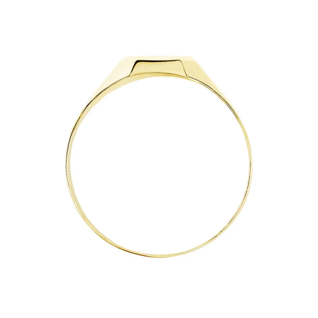 Histoire d'Or Chevalière Malcolm Carree Or Jaune Oxyde De Zirconium Sale