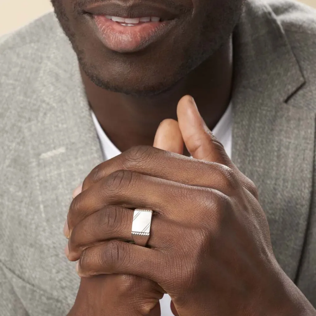 Histoire d'Or Chevalière Matthieu Argent Blanc Best