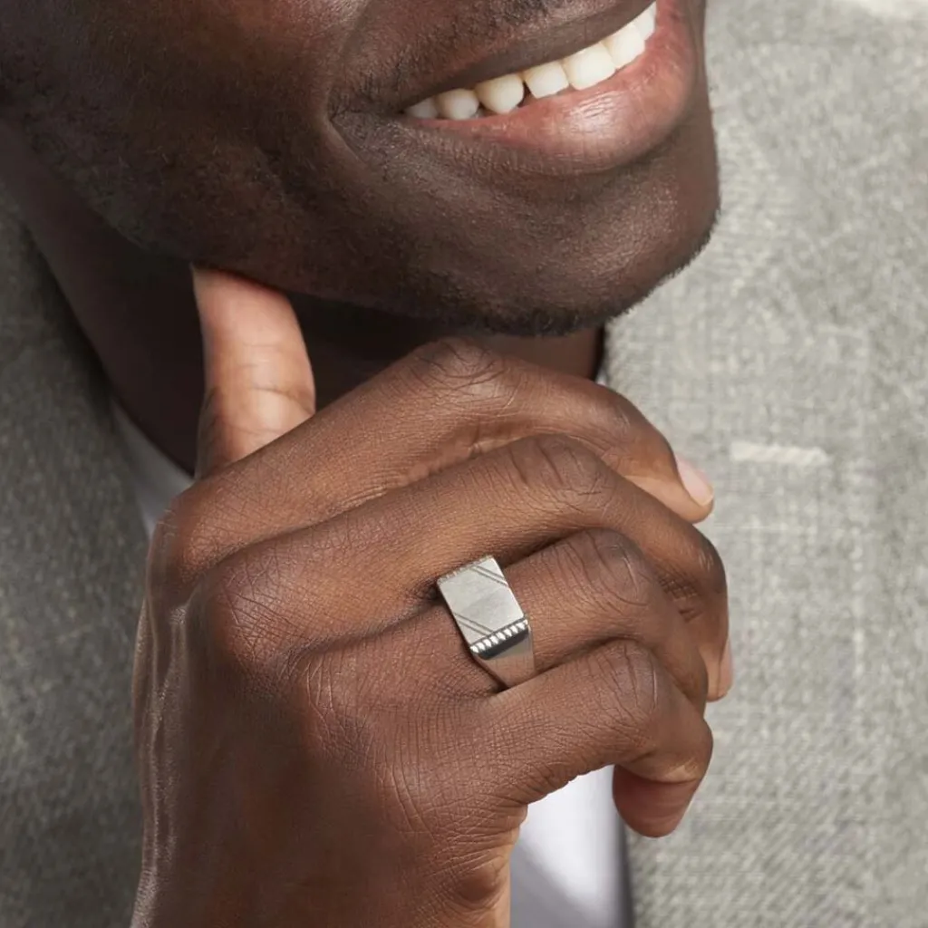 Histoire d'Or Chevalière Matthieu Argent Blanc Best