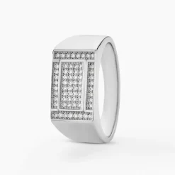 Histoire d'Or Chevalière Owena Argent Blanc Oxyde De Zirconium Best