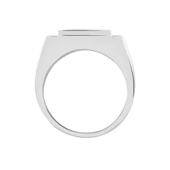 Histoire d'Or Chevalière Owena Argent Blanc Oxyde De Zirconium Best