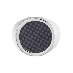 PHEBUS HIM Chevalière Acier Blanc