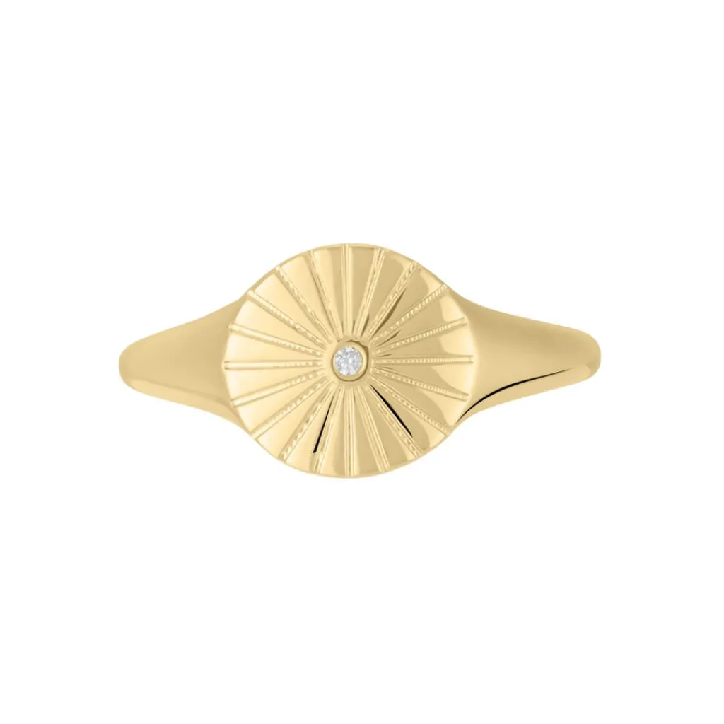 Histoire d'Or Chevalière Plaqué Or Florenz Oxyde De Zirconium Online