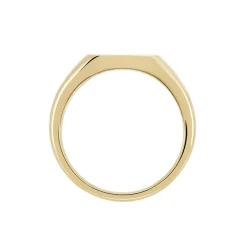 Histoire d'Or Chevalière Plaqué Or Jaune Steven Email Noir Discount