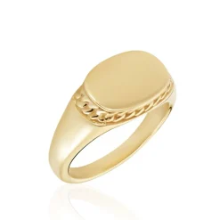 Histoire d'Or Chevalière Plaqué Or Jaune Nail Discount