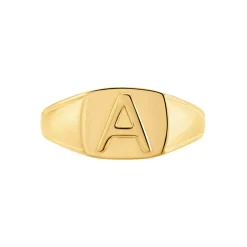 Histoire d'Or Chevalière Plaqué Or Jaune Luciano Hot