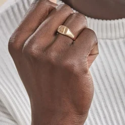 Histoire d'Or Chevalière Plaqué Or Jaune Luciano Hot