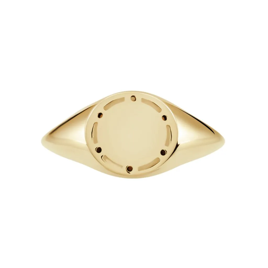 Histoire d'Or Chevalière Plaqué Or Jaune Hadrian Discount