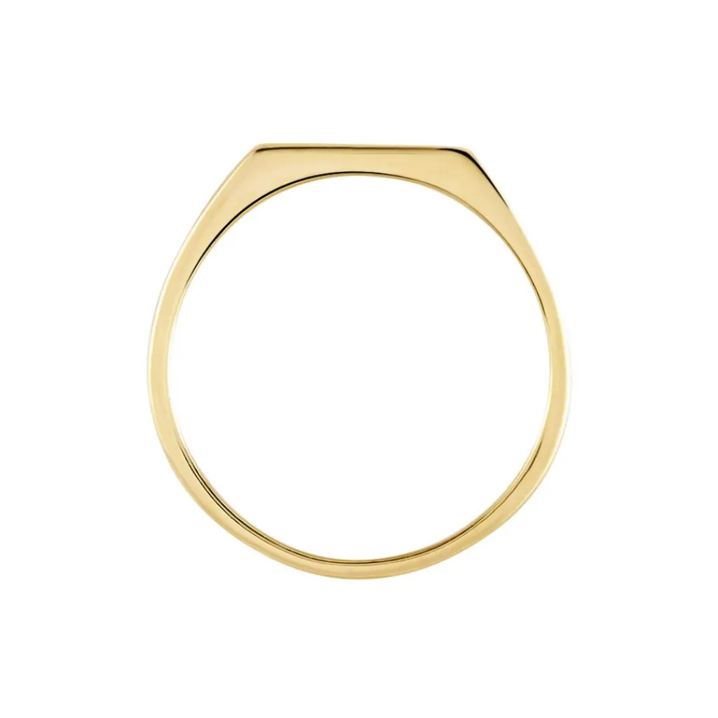 Histoire d'Or Chevalière Plaqué Or Jaune Alfonso Discount