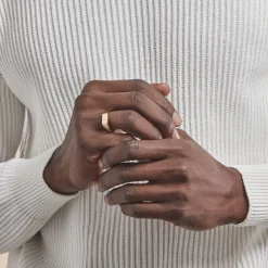 Histoire d'Or Chevalière Plaqué Or Jaune Alfonso Discount