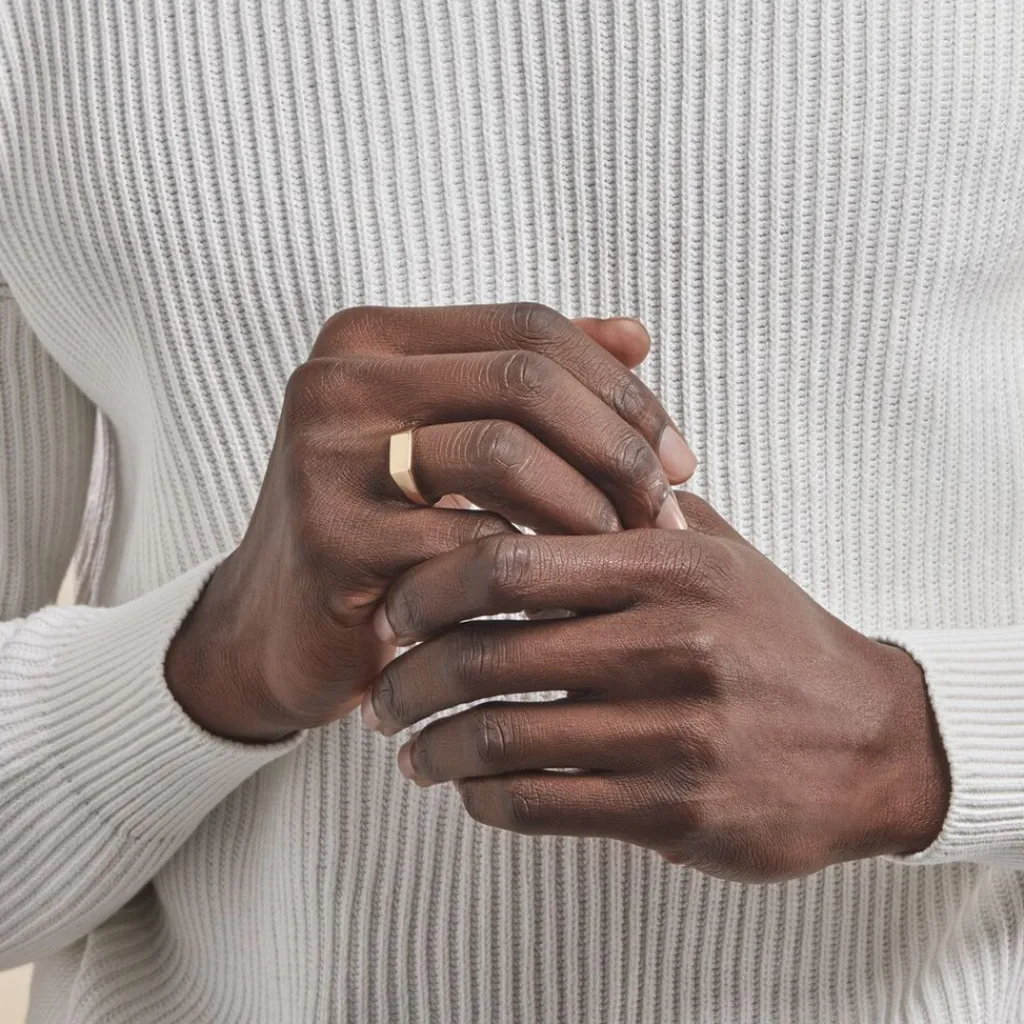 Histoire d'Or Chevalière Plaqué Or Jaune Alfonso Discount