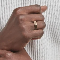 Histoire d'Or Chevalière Plaqué Or Jaune Alfonso Discount