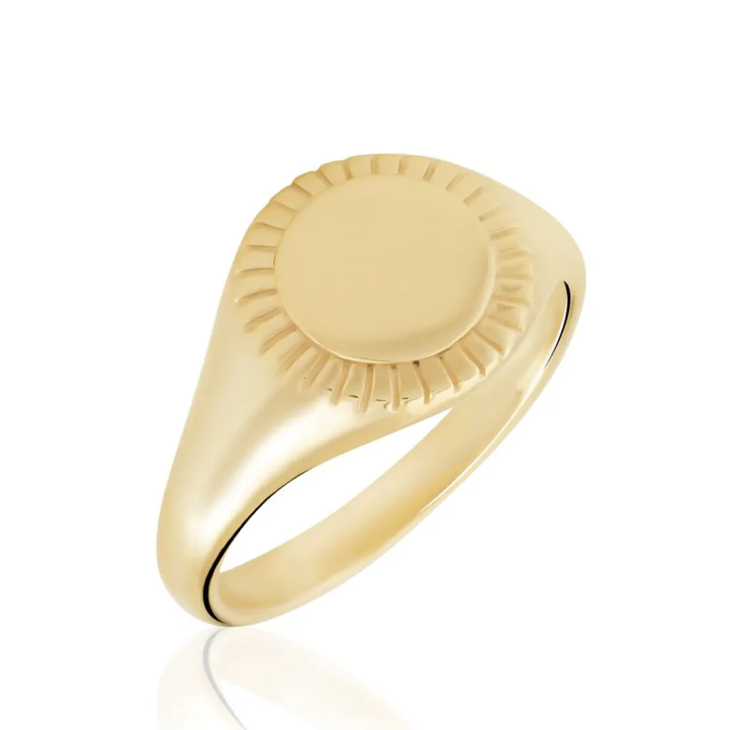 Histoire d'Or Chevalière Plaqué Or Jaune Louie Outlet