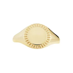 Histoire d'Or Chevalière Plaqué Or Jaune Louie Outlet