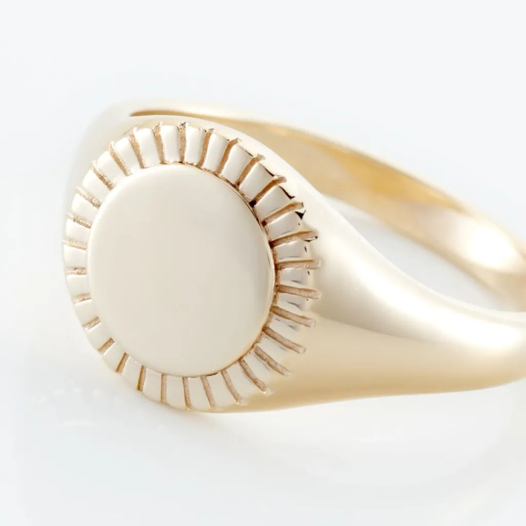 Histoire d'Or Chevalière Plaqué Or Jaune Louie Outlet