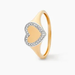 Histoire d'Or Chevalière Promesse Pour L'eternite Or Jaune Diamant Best