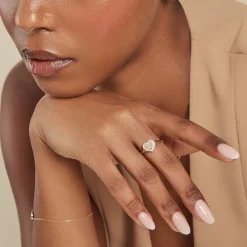 Histoire d'Or Chevalière Promesse Pour L'eternite Or Jaune Diamant Best