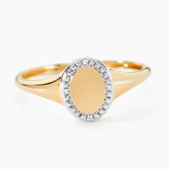 Histoire d'Or Chevalière Promesse Pour L'eternite Or Jaune Diamant Hot