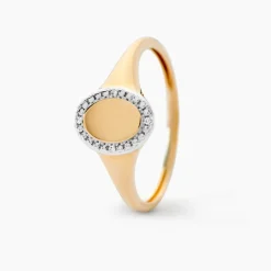 Histoire d'Or Chevalière Promesse Pour L'eternite Or Jaune Diamant Hot