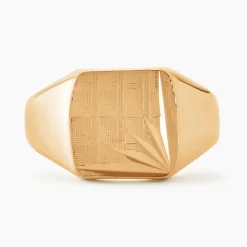 Histoire d'Or Chevalière Rafael Plaqué Or Jaune