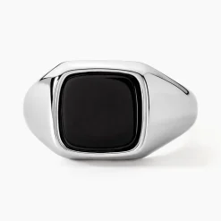 Histoire d'Or Chevalière Renelia Argent Blanc Blanc Onyx New