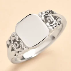 Histoire d'Or Chevalière Rita Argent Blanc Outlet