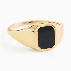 Histoire d'Or Chevalière Tertius Or Jaune Onyx Clearance