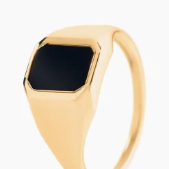 Histoire d'Or Chevalière Tertius Or Jaune Onyx Clearance