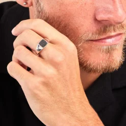 Histoire d'Or Chevalière Zack Or Blanc Diamant Best